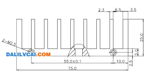 75mm*25mm铝合金散热器