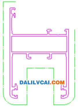 试验挤压铝型材产品断面示意图-dalilvcai.com