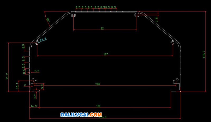 铝型材截面CAD图