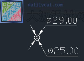 直径29mm32mm的家具铝管CAD截面图