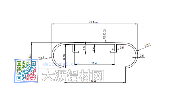 0.5mm超薄工业铝型材