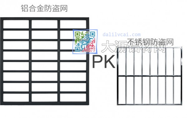 伟业铝合金防盗网与不锈钢防盗网PK