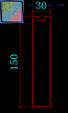 150mm*30铝方槽