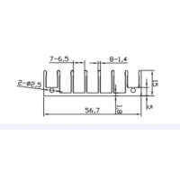 寻如图所示梳形散热器铝材