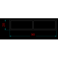 谁有这款20*90mm的日字形铝方管
