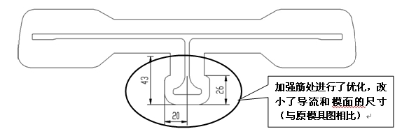 带筋铝材模具导流模尺寸修改图