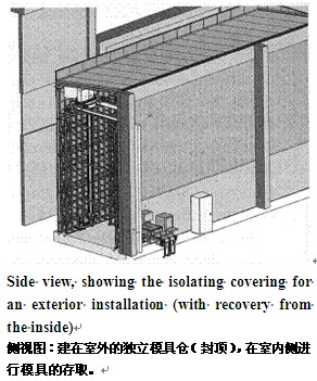 建在室外的独立模具仓