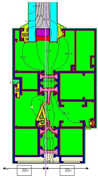 B号隔热铝型材窗热传递示意图2