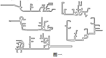 汽车天窗导轨铝型材截面图