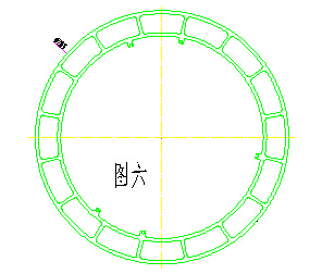 大型LED灯管铝材截面图