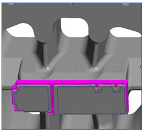 铝材挤压模具3D模块设计图