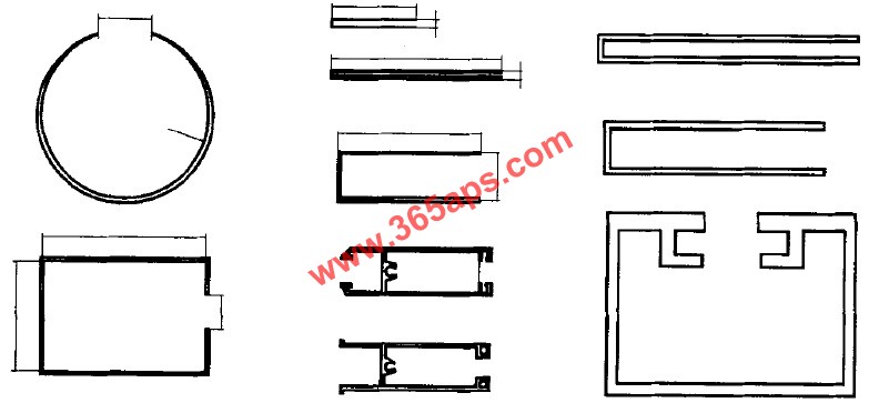 容易挤裂模具的铝型材断面图