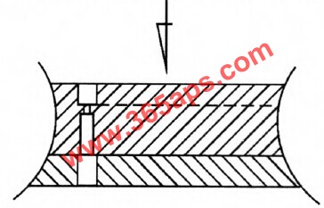 模具合装后的悬臂剖面示意图