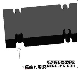 铝型材螺丝孔崩裂缺陷